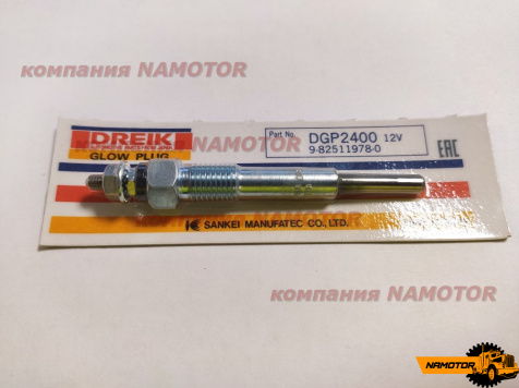 Свеча накала GI-003 PI-42. Y-104. DGP2400. 9-82511-978-0. 9-82511-964-0. C240, 3KR2. 10.5V SANKEI