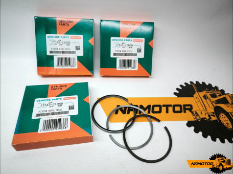 Кольца поршневые KUBOTA V1512. D1102, V1502, D725, Z650, Z750, Z751, D1100, D1101, V1500, V1501. 17345-21050.15221-21050 (STD). D76=2,5Hk-2-5mm. Japan