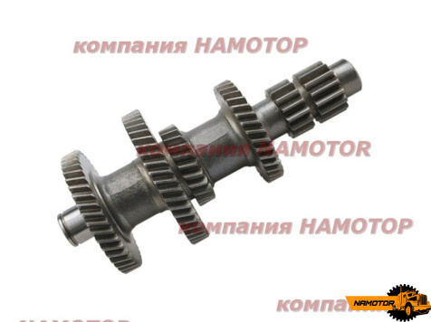 Промежуточный вал КПП MMC CANTER FE114 4D32 4341046000 43410-46000 ME603213 Z1=15t, Z2=15t, Z3=36t, Z4=24t, Z5=48t, Z6=43t L:306.4mm M2-2